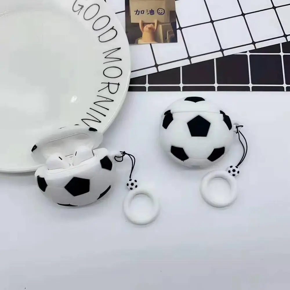 Противоударный чехол для Apple для наушников Анти-Чехол защитный для AirPods 2 протектор чехол для AirPods наушники Защитный чехол - Цвет: football