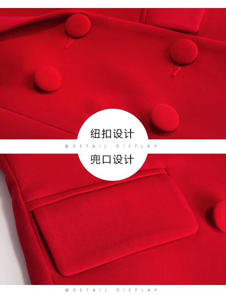 Модный женский костюм новинка двубортный деловой большого размера +