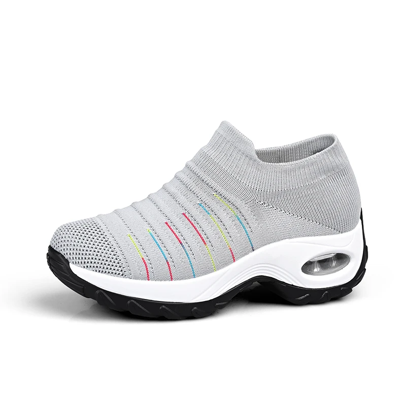 

Shoes Woman Flat Soft Breathable Air Cushion Loafers Zapatos De Mujer 2021 New Casual Platform Non Slip Sneakers Female Bling