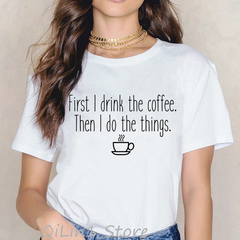 Gilmore футболка для девочек Женская футболка с надписью Luke's Diner Drink coffee Женская белая футболка с круглым вырезом футболки с графическим принтом