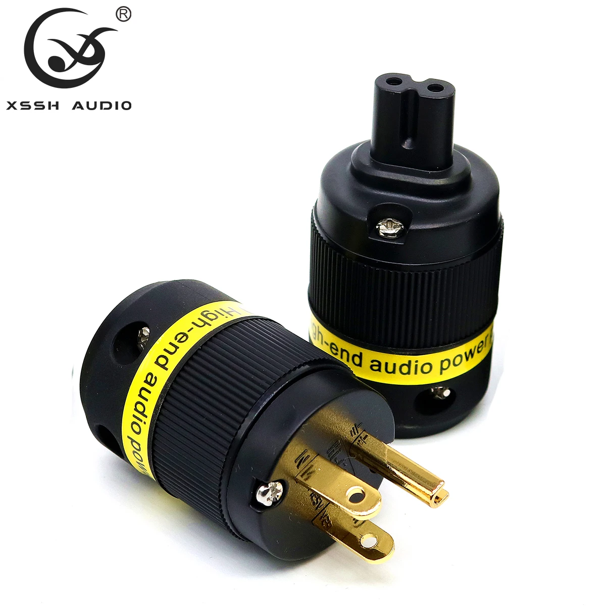 Фигурка 8 20A IEC US штепсельная вилка XSSH аудио DIY Hi-end HIFI позолоченная Чистая медь