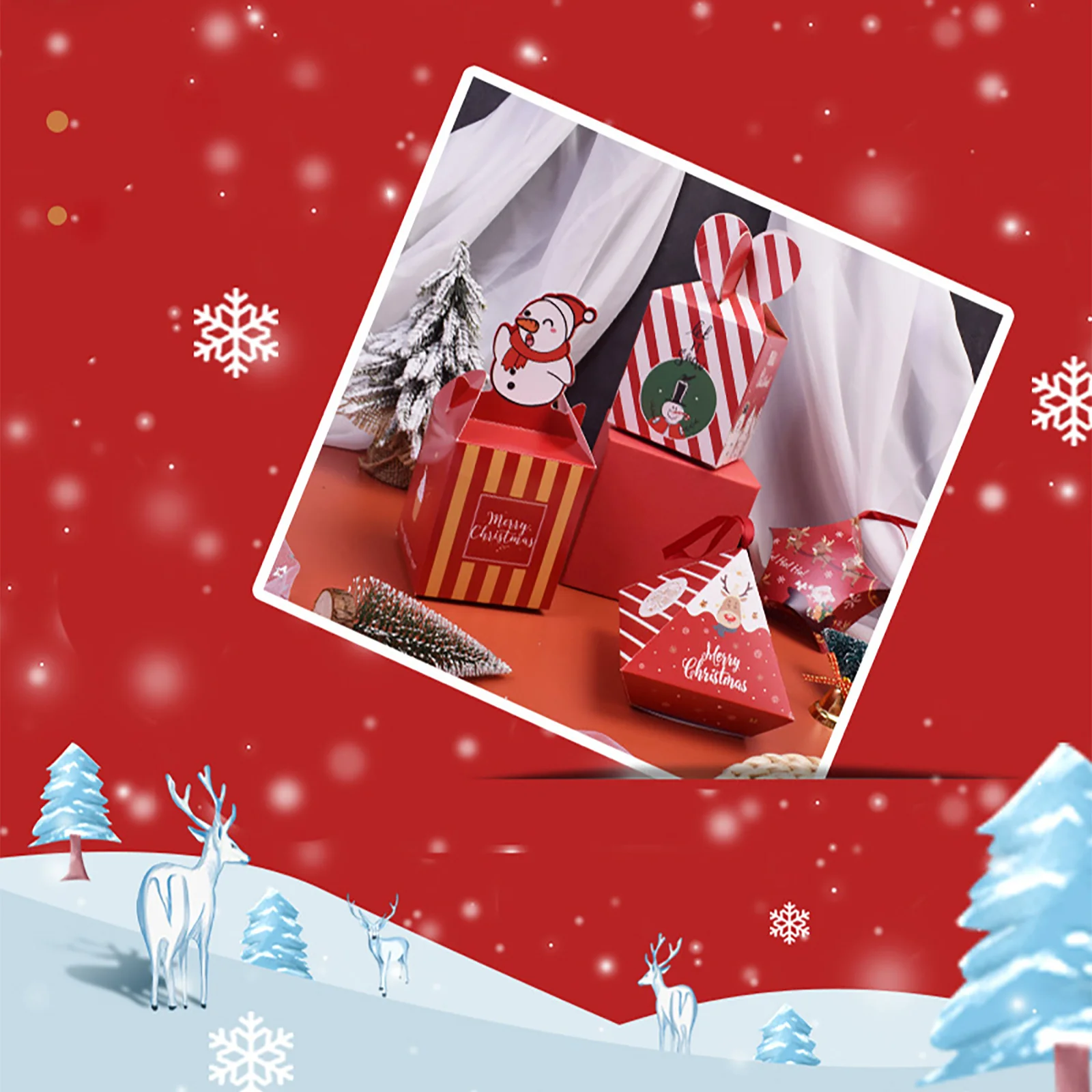 Подарки для детей сумка Санта Клаус конфеты коробка конфет рождественские