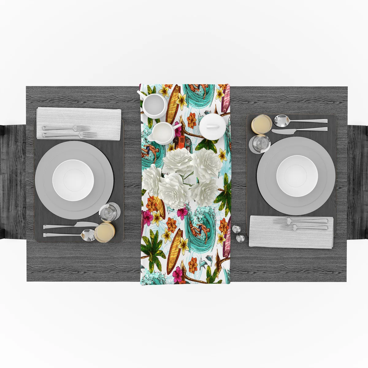 Мультяшная пляжная дорожка для серфинга планшетофон кухни Настольная ужина