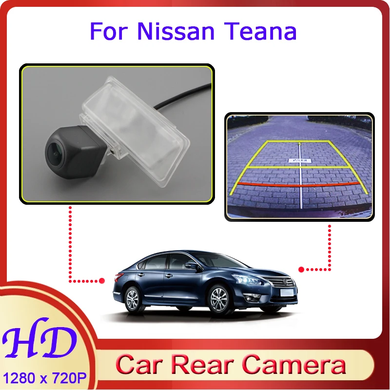 

Автомобильная камера заднего вида «рыбий глаз» для Nissan Teana 2008 ~ 2016, HD камера заднего вида с функцией ночного видения, 720P