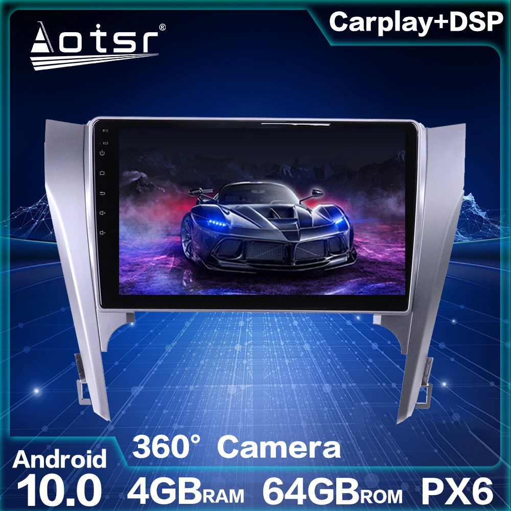 

Мультимедийный DVD-плеер для автомобиля Toyota Camry 2012 +, радио, GPS-навигация, Android 10,0, 4 ГБ, 64 ГБ