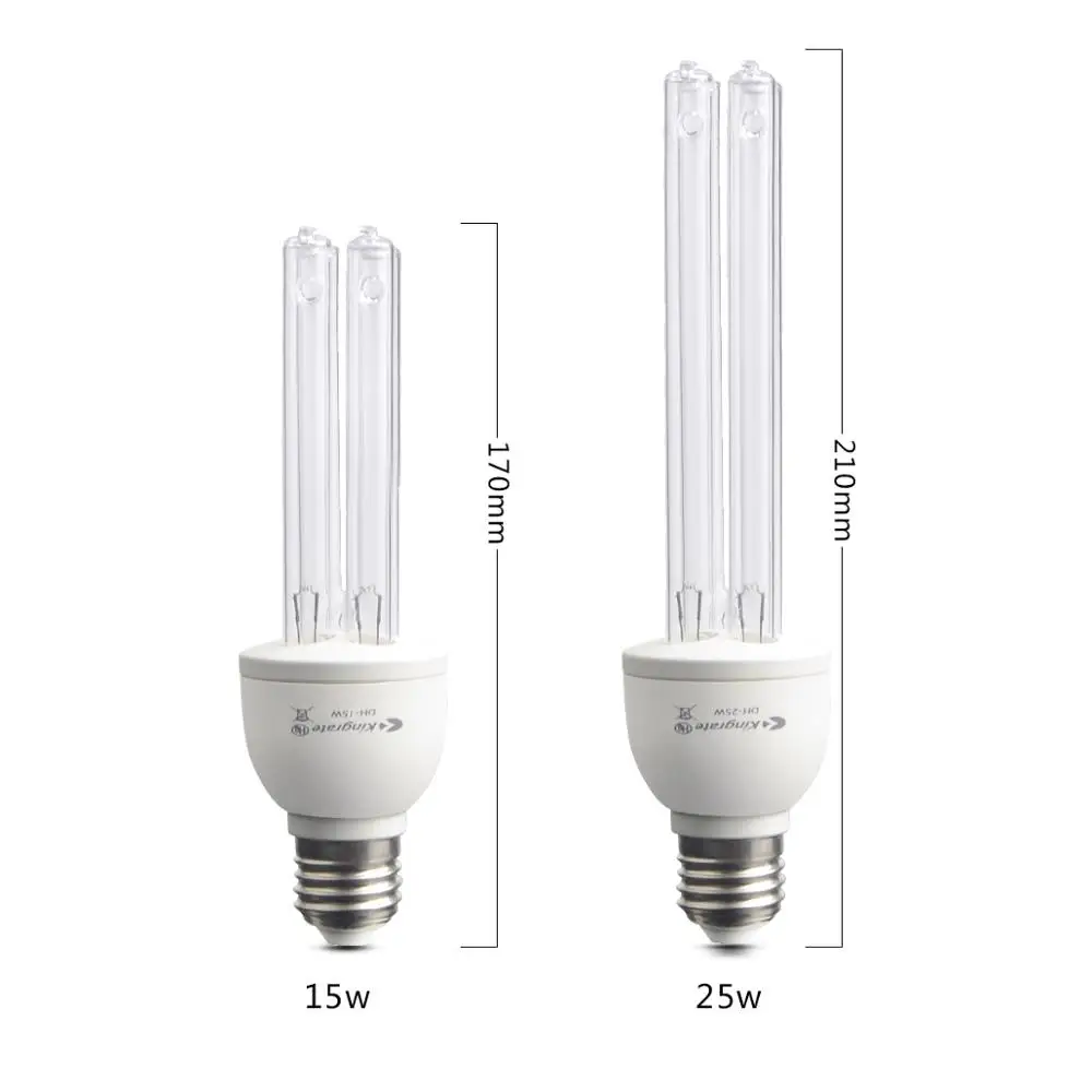 15w 25w UVC Sterilization Germicidal Bulb 110v 220v E27 UV Lamp Ozone Clean Quartz Light With Timer remoter for 20m² 30m² Room | Лампы и
