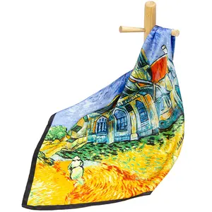 Высококачественный шарф из чистого шелка, Женская бандана, женский шарф для волос, Женский носовой платок из натурального шелка, квадратный шейный платок, церковный шарф