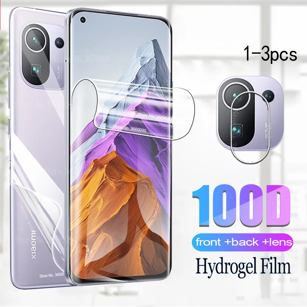 Гидрогелевая пленка для xiaomi mi 11 pro xiomi 11pro, протектор экрана mi11 pro, задняя пленка mi11pro 6,81 дюйма, Защитная пленка для камеры и телефона