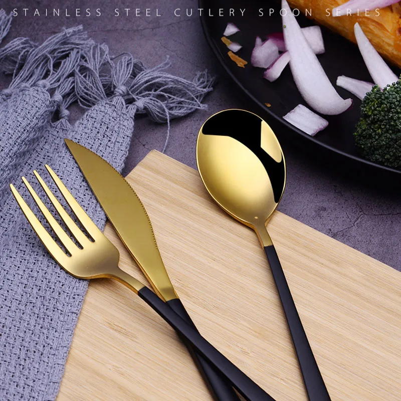 Столовая посуда 304 столовые приборы из нержавеющей стали нож для стейка вилка