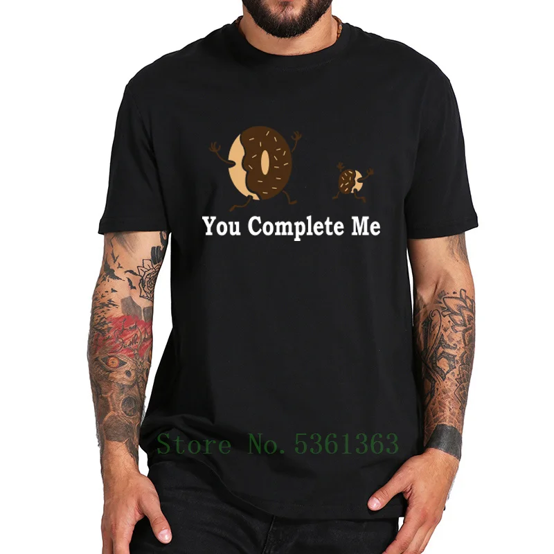 Футболка с надписью You Complete Me забавная Милая футболка короткими рукавами и