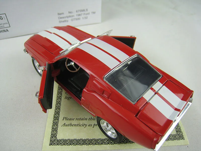 Модель мускулов Ford SHELBY Cobra GT500 из сплава 1/32 игрушечный автомобиль литой