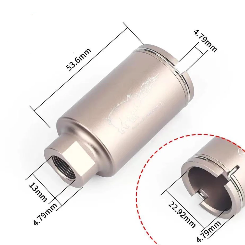 

New 14mm Airsoft Nov M4 MINI VERSION Anti-Clockwise Thread Aluminum AR15 Tracer WEX156 Hunting Accessories