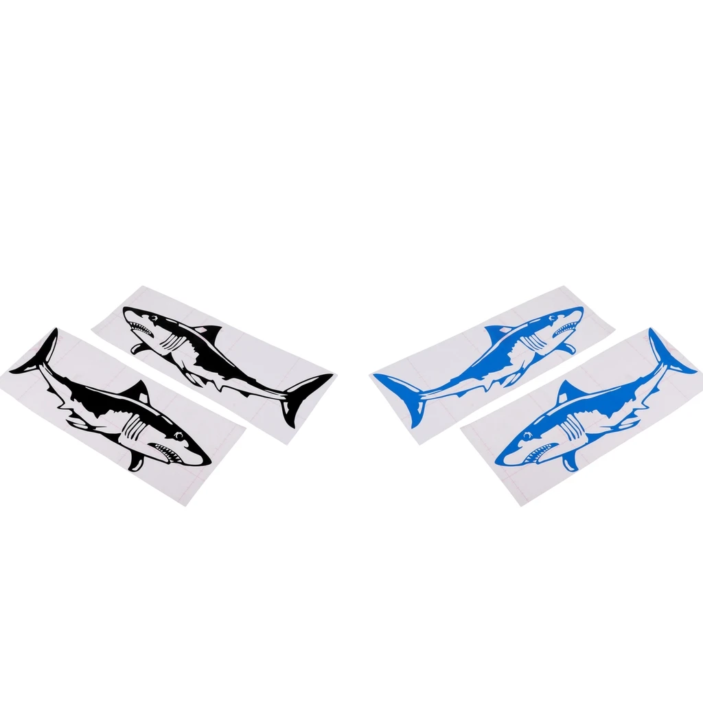 2 шт. наклейка в виде акулы для автомобиля грузовик каяк Рыбацкая лодка графика