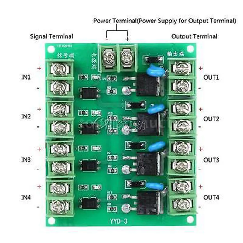 F5305S Mosfet модуль pwm вход устойчивый 4 канала 4 Route импульсный триггер переключатель контроллер постоянного тока E-Switch MOS FET полевой эффект переключатель