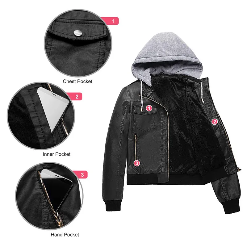 

2019 Winter Women Hoodies Jacket Coat Solid Color Plus Velvet Warm feminino abrigo Oversize Hoody Ladies Tops Women Clothes