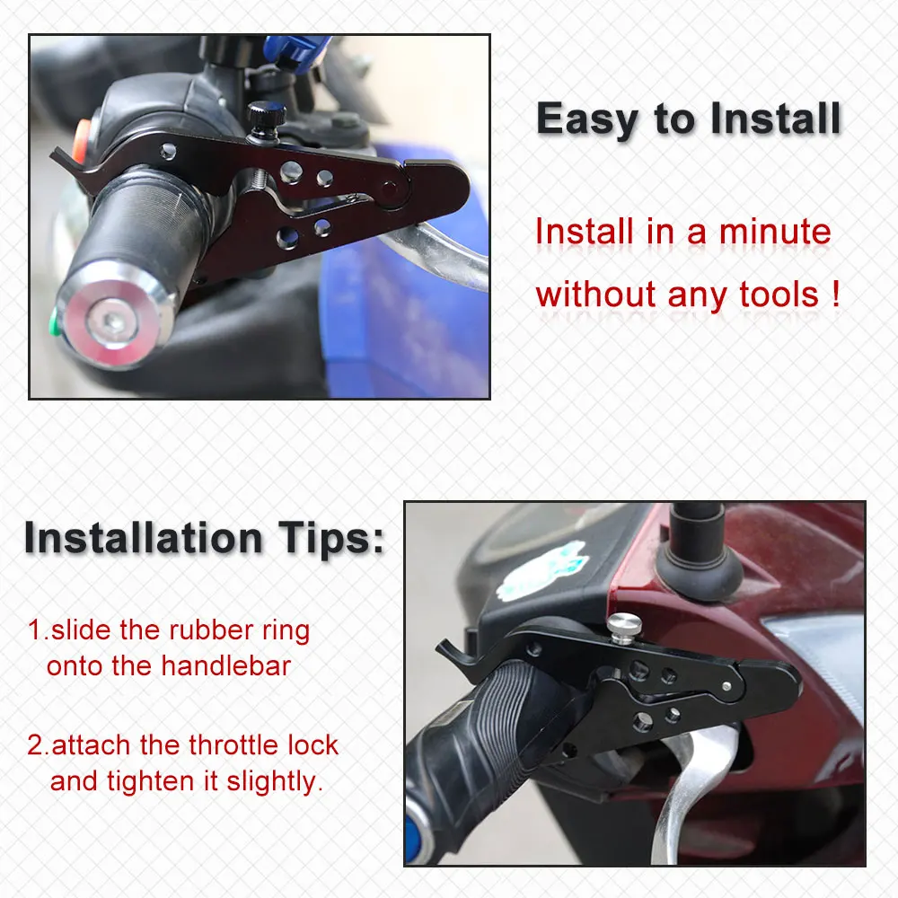 Зажим круиз контроля с резиновым кольцом черный подходит для универсального