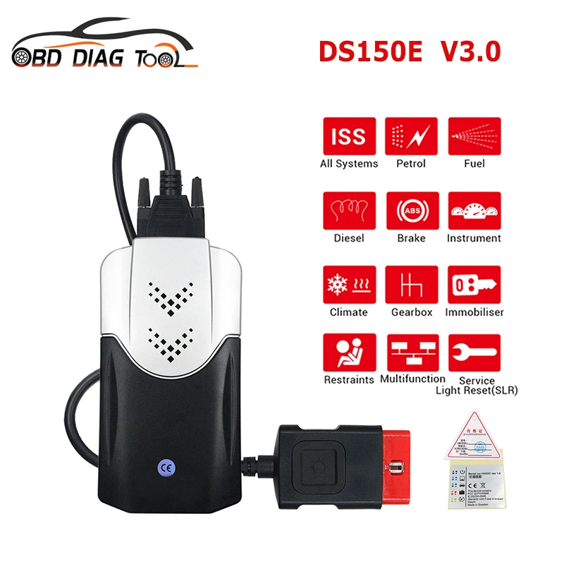 Новейший CDP TCS DS150E Bluetooth-совместимый OBD2 сканер V3.0 NEC Реле 9241A чип DS150 автомобильные