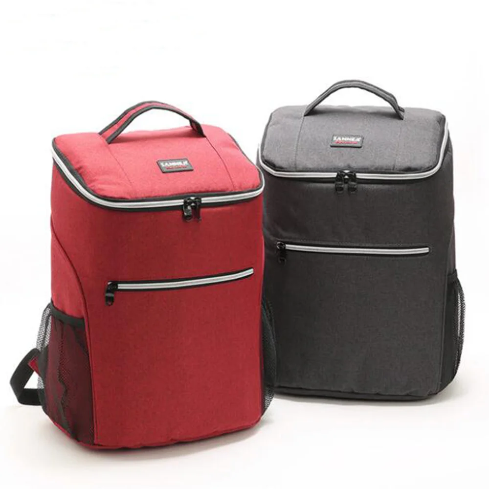 20l hot waterproof big cooler bag new oxford outdoor shoulder bag backpack insulation thermo lunch picnic box camping food bag free global shipping