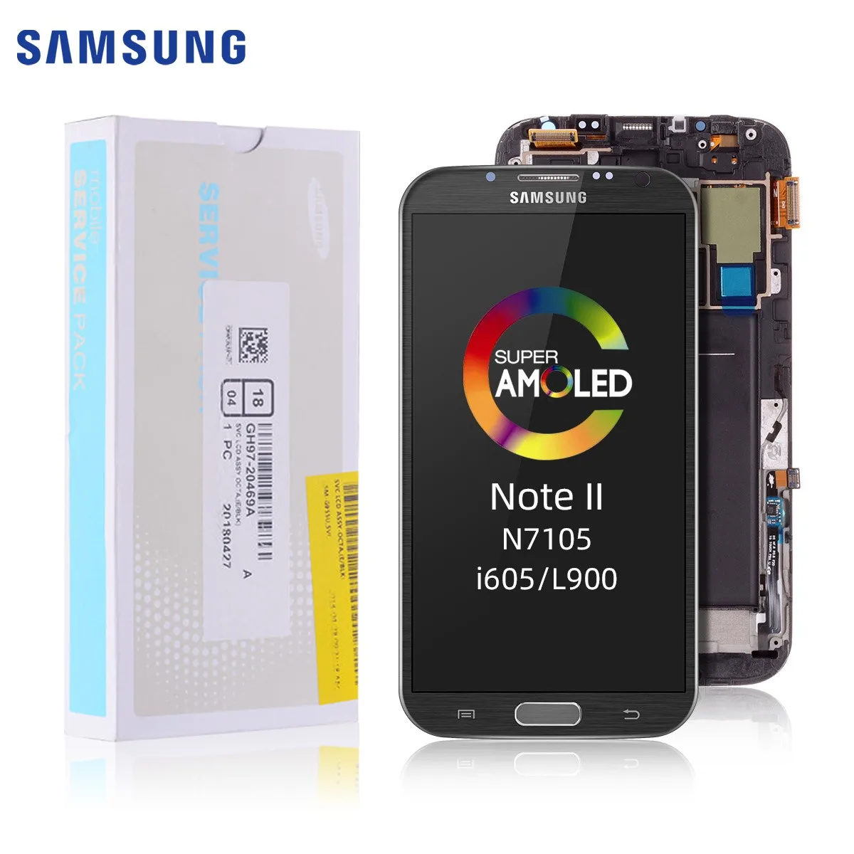 Note II Замена на дигитайзер ЖК экран для samsung Galaxy 2 с дигитайзером на| |