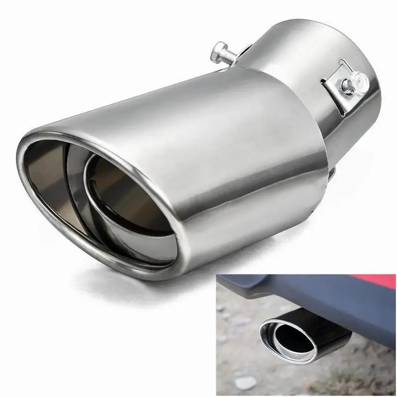 

Universal Auto Car Exhaust Muffler Tip Stainless Steel Automobiles Rear Tail Throat End Pipe for 1.5-2.2L Automovil Accessories