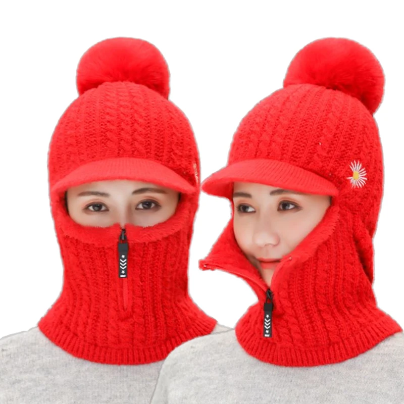 Женская теплая шапка бини для верховой езды зимние шапки женская вязаная шарф