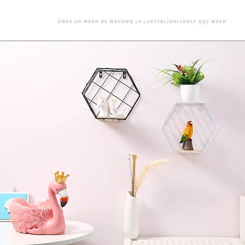 Антикварный из белого железа настенные держатели для хранения организации