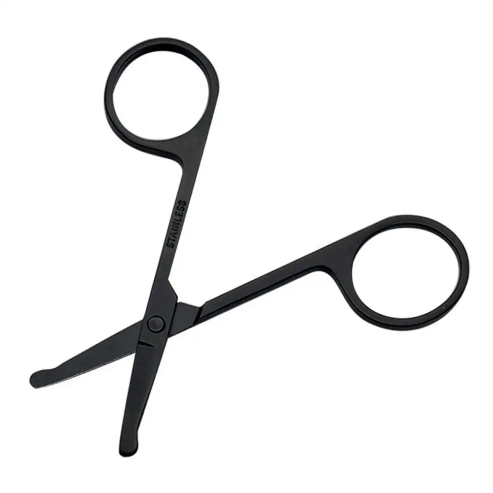 

Rounded Nose Hair Trimmer Safety Scissors Multi Purpose Scissor with Round Tip for Facial Hair Eyebrow Beard Mustache Trimming
