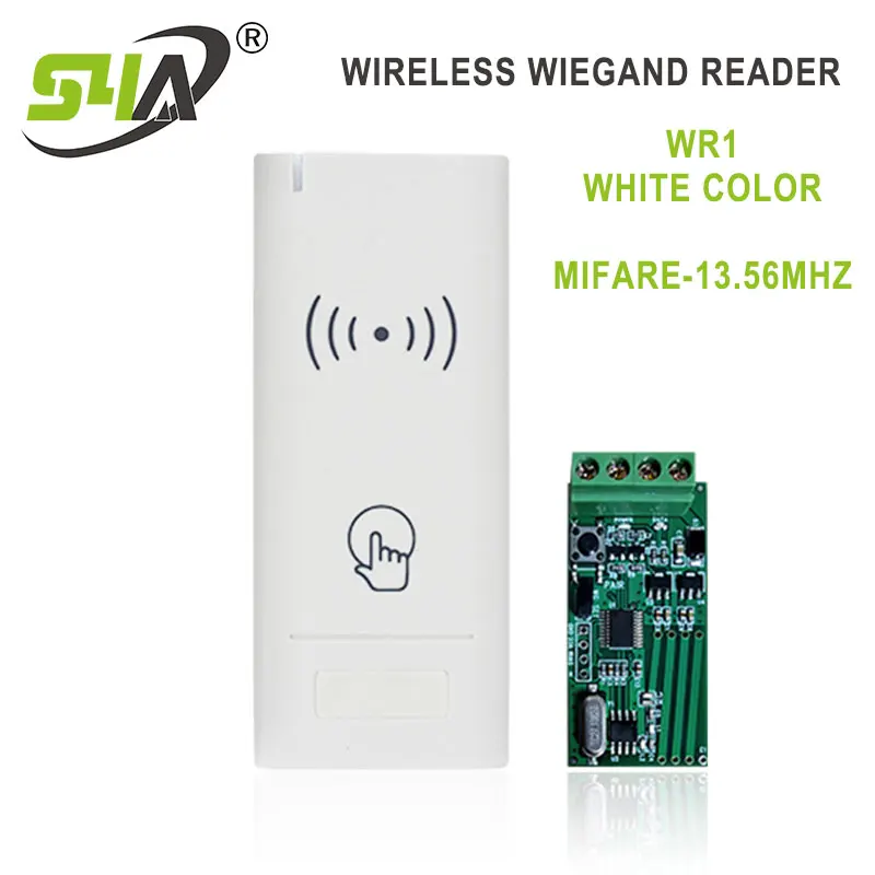 WR1 IC White color 433 МГц прокатный код беспроводной Wiegand считыватель и приемник для платы управления доступом к сети - Цвет: WR1 IC White color
