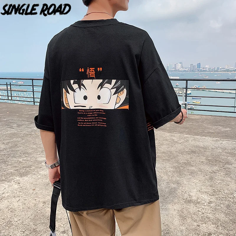 SingleRoad Мужская футболка для мужчин 2020 летний топ Dragon Ball Графический Тройник