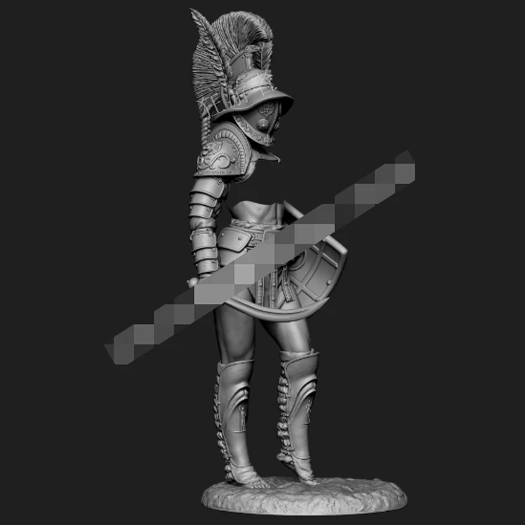 

1/24, 75 мм, фигурка модели из смолы, GK World Of Fantasy: Гладиатор, 2 головы, фантастическая тема, несобранный и Неокрашенный комплект