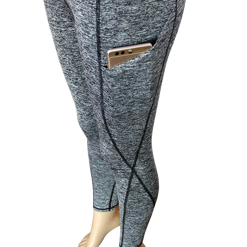 Однотонные колготки с карманами и высокой талией для женщин эластичные