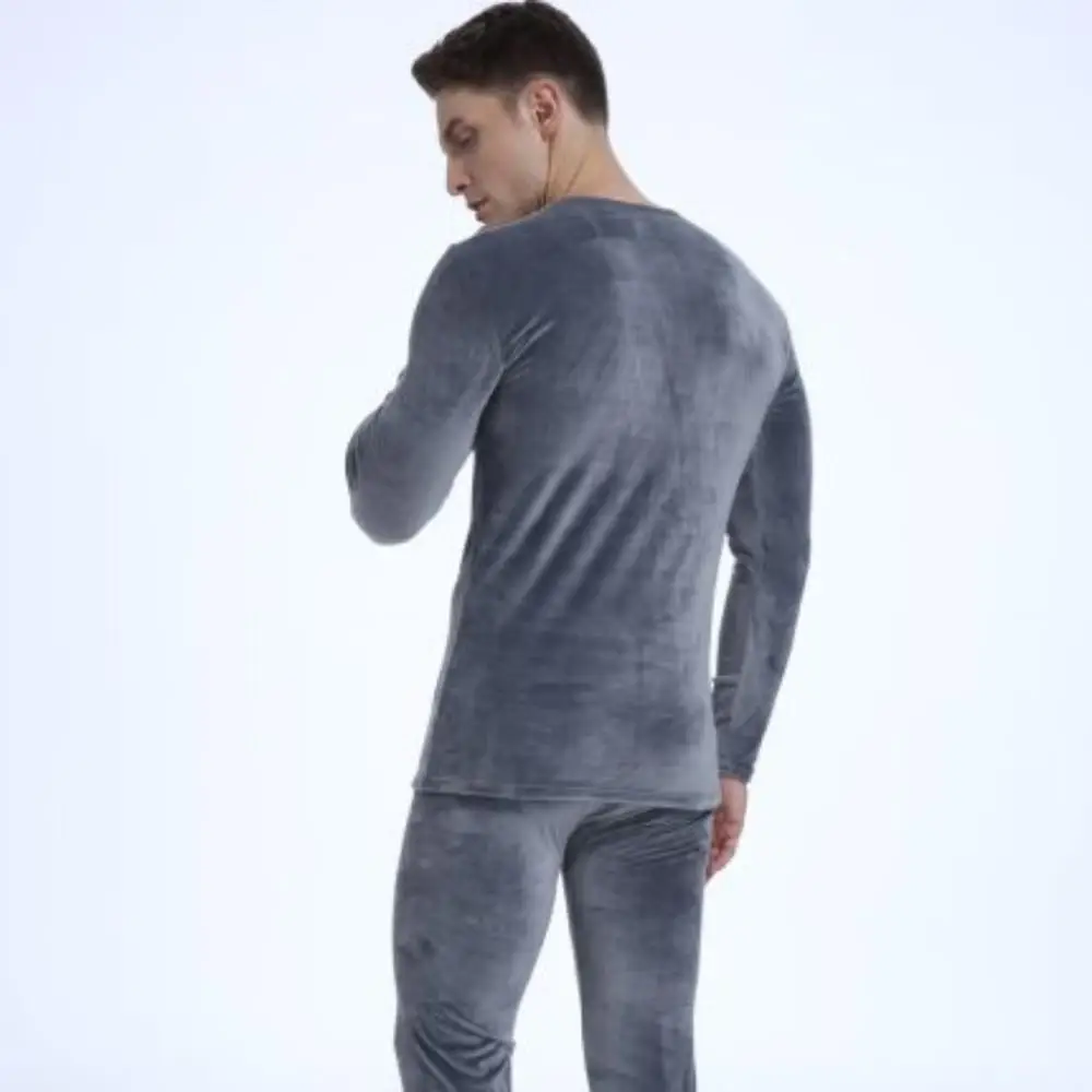 2020Male Thermal Underwear Men's Anti-bacterial Long Johns Winter Shirt+pants Set super Warm Thick polyester polarFleece stretch | Мужская