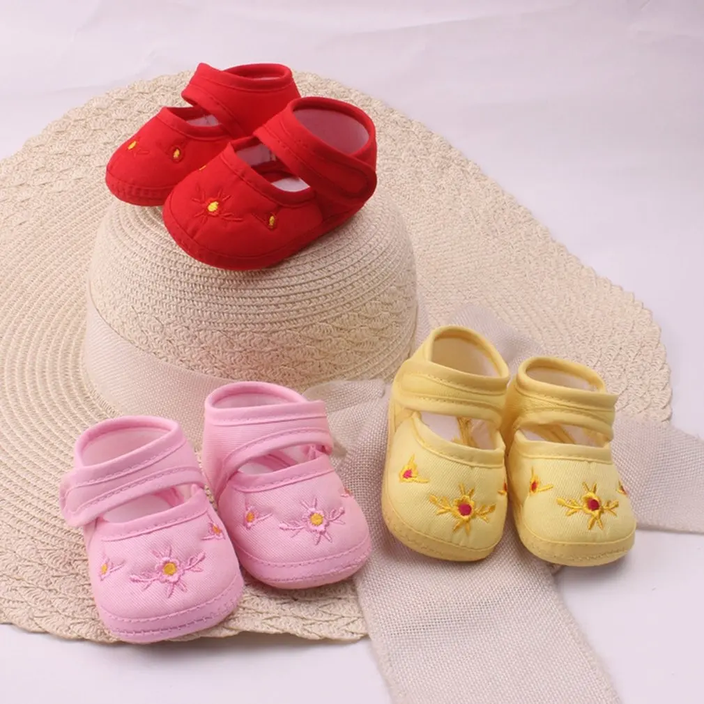 

Flower Baby Shoes Anti-skid Soft Outsole Lovely Bowknot Toddlers Shoes for Baby Girls Lightweight Casual Shoes