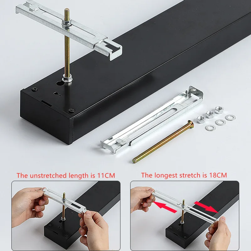 10pcs/lot 600 900 1200mm LED Iron Bar Light 18W 24W 28W 30W 36W 220V led tube strip lamp For Supermarket office shop Lighting - купить по