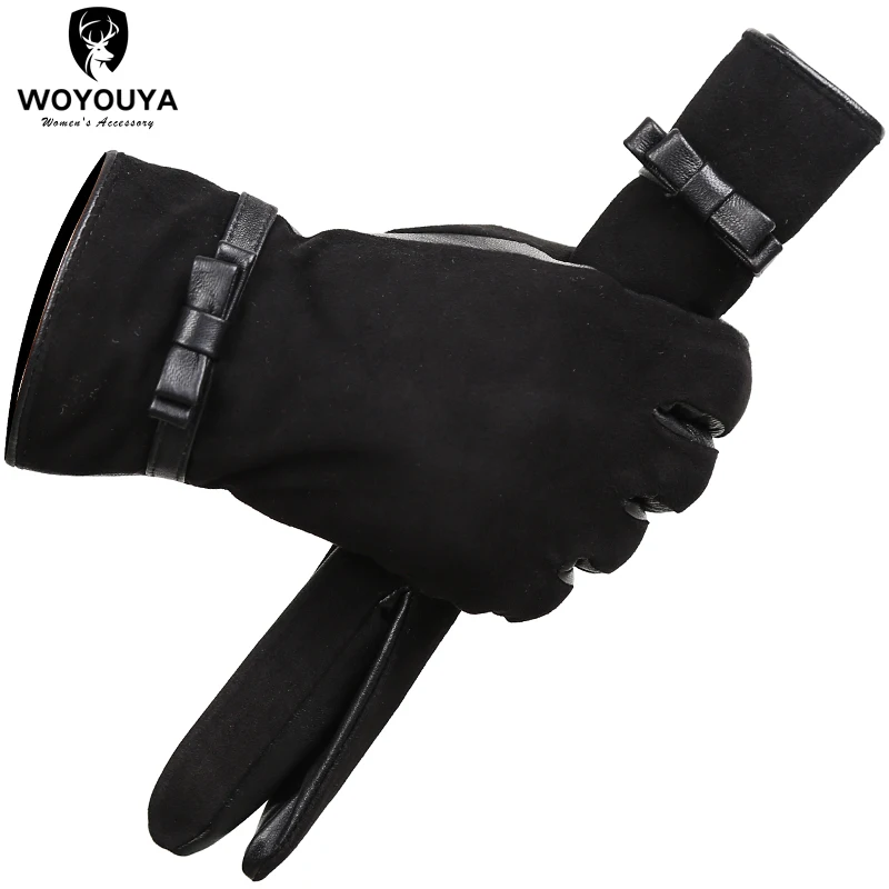 

Новые модные женские кожаные перчатки аксессуары женские перчатки, черные перчатки из овчины, сохраняющие тепло зимние перчатки-0718