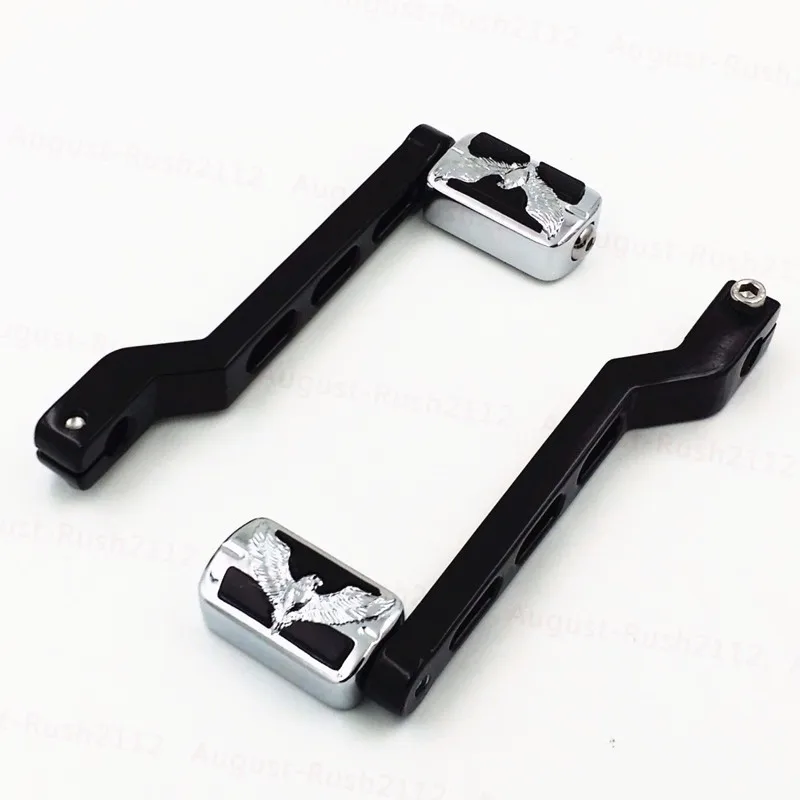Мотоциклетные Черные каблуки рычаг для коробки передач + Орел колышек Harley Electra FLST