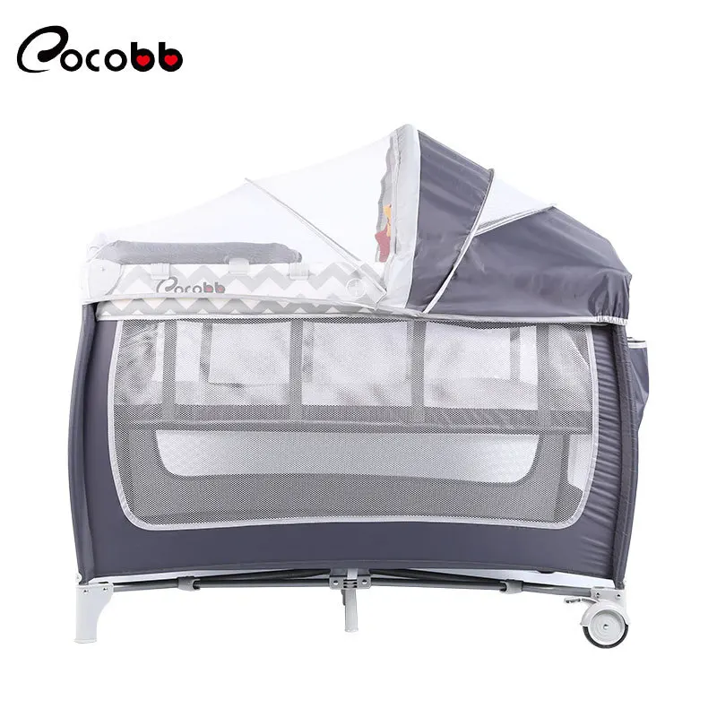 Wholesale Foldable Crib Removable Newborn Child Bed, Multi-portable Changing Table Baby Bed  Baby Fence  Bed for Kid