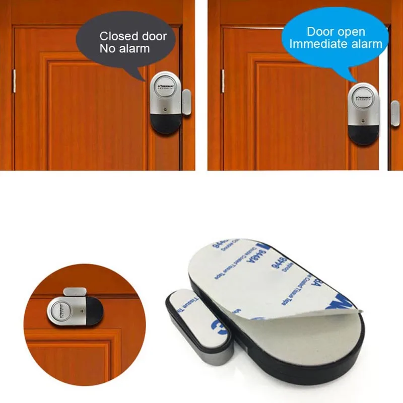 

Wireless Door Window Magnetic Sensor Detector Alarm Alert Siren for Smart Home House Security DQ-Drop