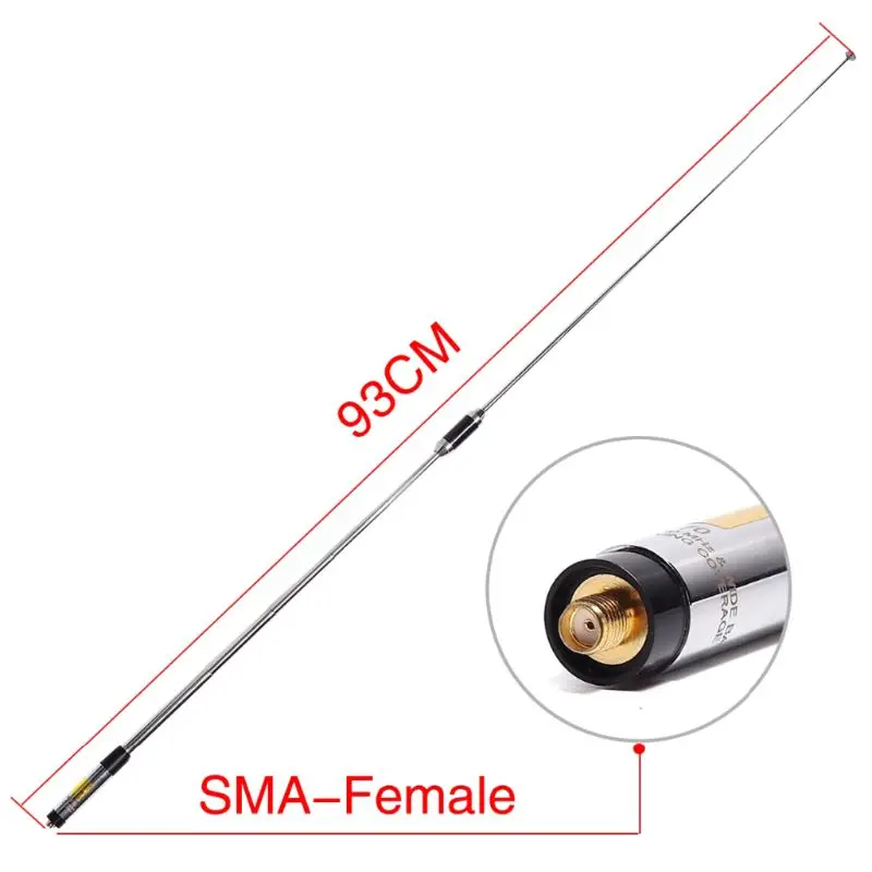 144/430MHz High Gain SMA-Female Telescopic Antenna RH770 Dual Band Antenna Replacement for KG-UV8D KG-UV9D