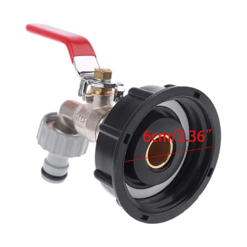 

IBC Tank Adapter S60X6 1/2" Garden Hose Faucet Water Tank Hose Connector Tap Replacement Connector Fitting Valve Garden Supplies