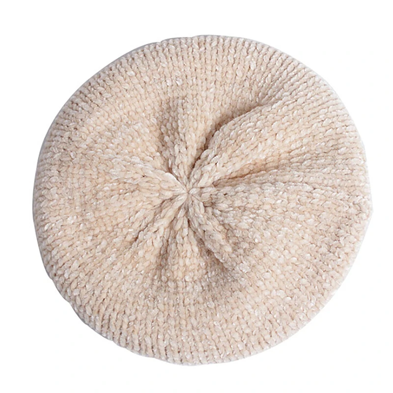 

Women Girl Beret French Artist Warm Winter Beanie Hat Cap Vintage Plain Beret Hats Solid Color Elegant Lady Winter Caps