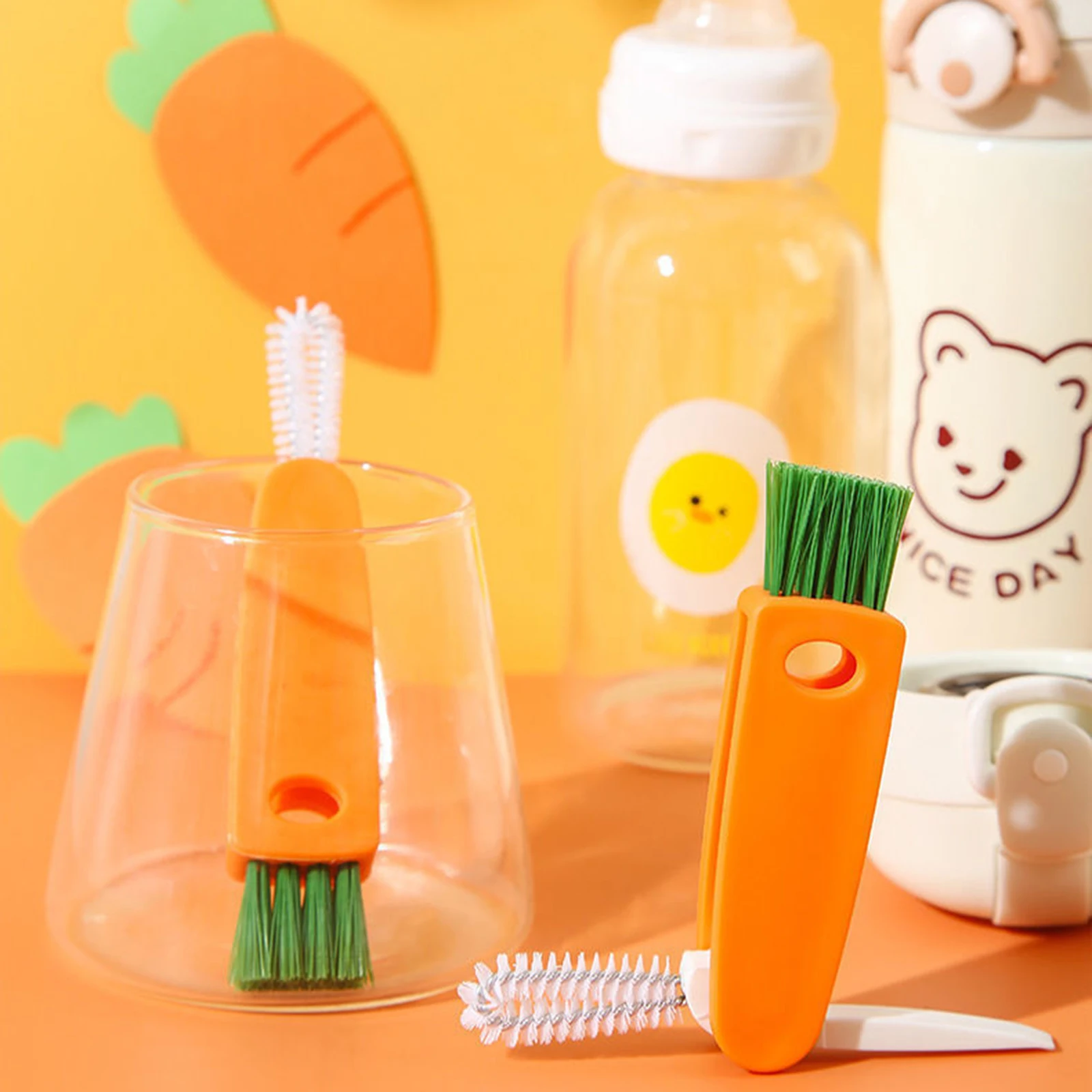 

Cleaning Brush PVC Cute Comfortable 3 In 1 Multifunctional Brushs