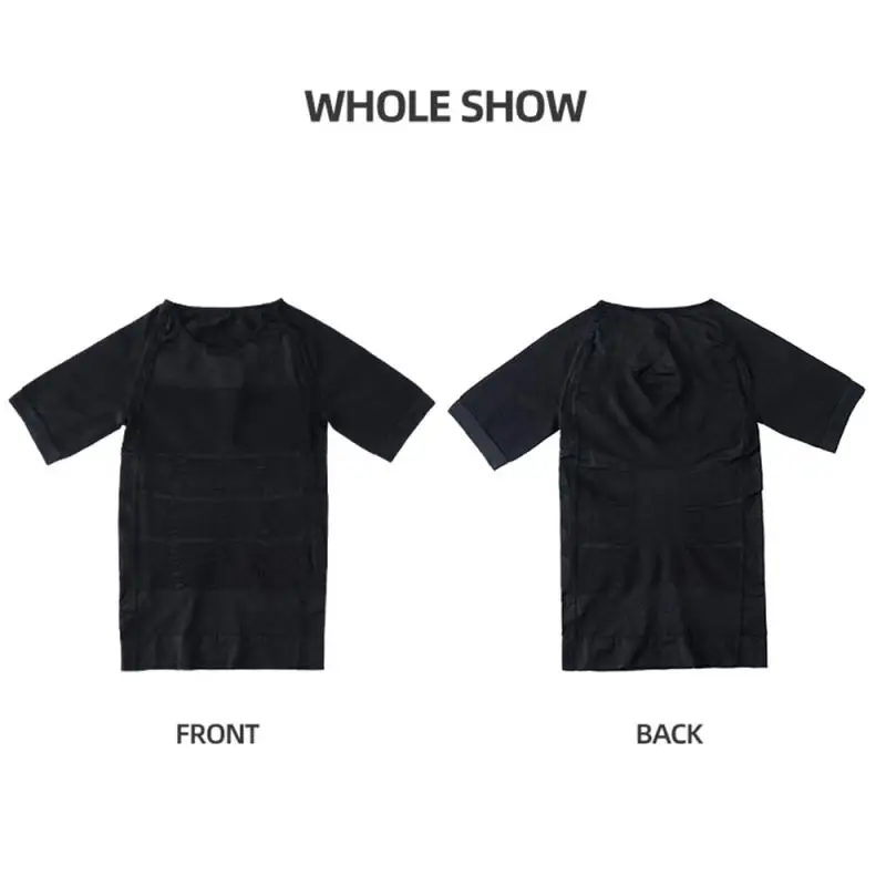 2020 Men Body Toning T-Shirt Slimming Shaper Corrective Posture Belly Control Compression Man Modeling Underwear Corset | Спорт и