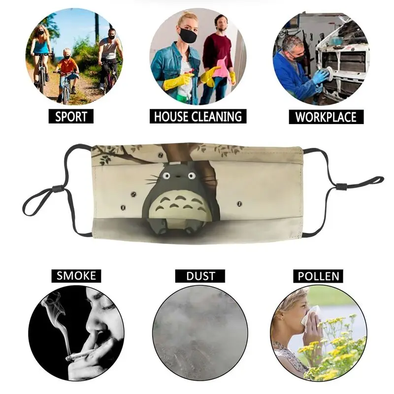 

Totoro Breathable Reusable Unisex Adult Face Mask Anime Anti Haze Dust Protection Cover Respirator Mouth Muffle