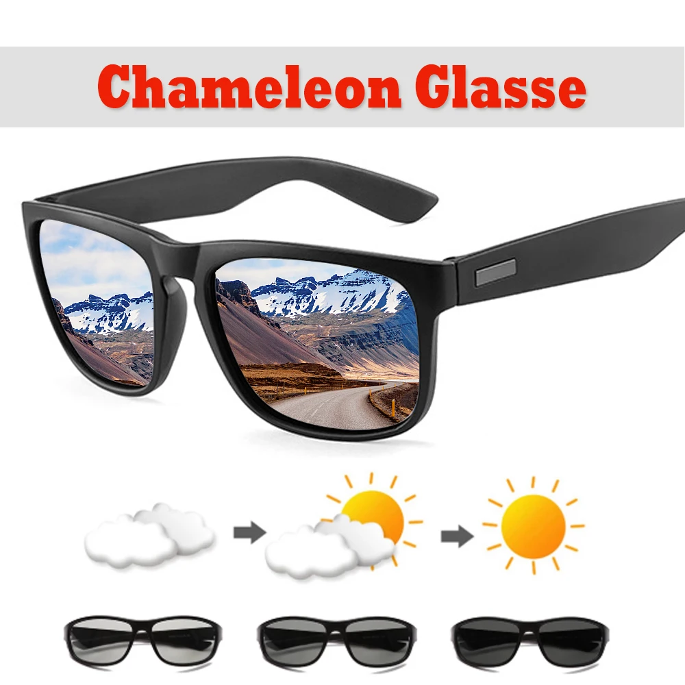 

Photochromic Sunglasses Men Polarized Driving Chameleon Glasses Male Change Color Goggles Driver UV400 Discoloration Eyewear