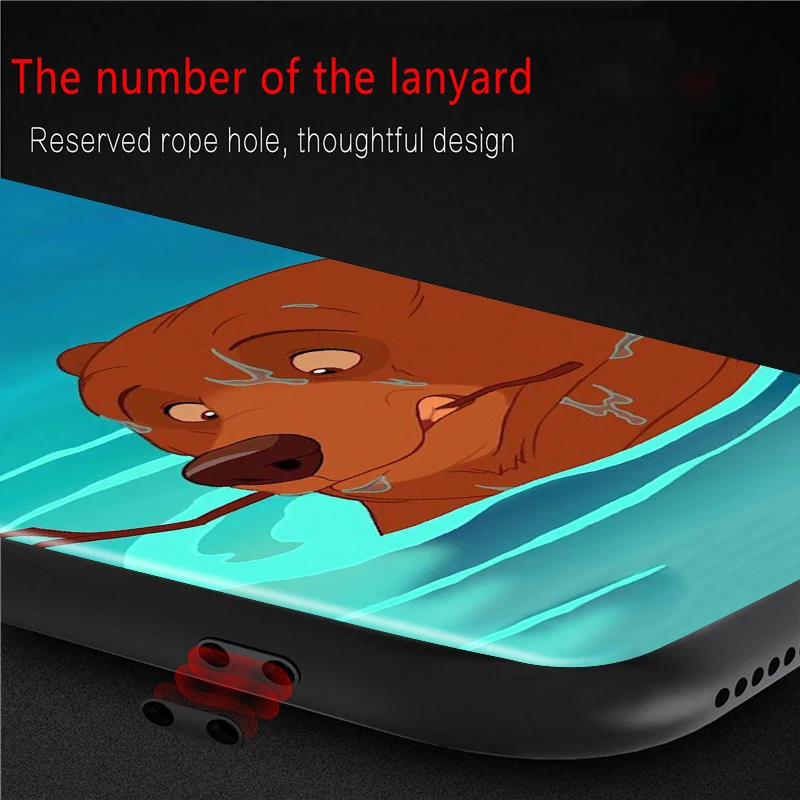 

Soft TPU Disney Brother Bear Shockproof Cover For Xiaomi Redmi K40 K30i K30T K30S K30 K20 10X Ultra Pro Black Phone Case