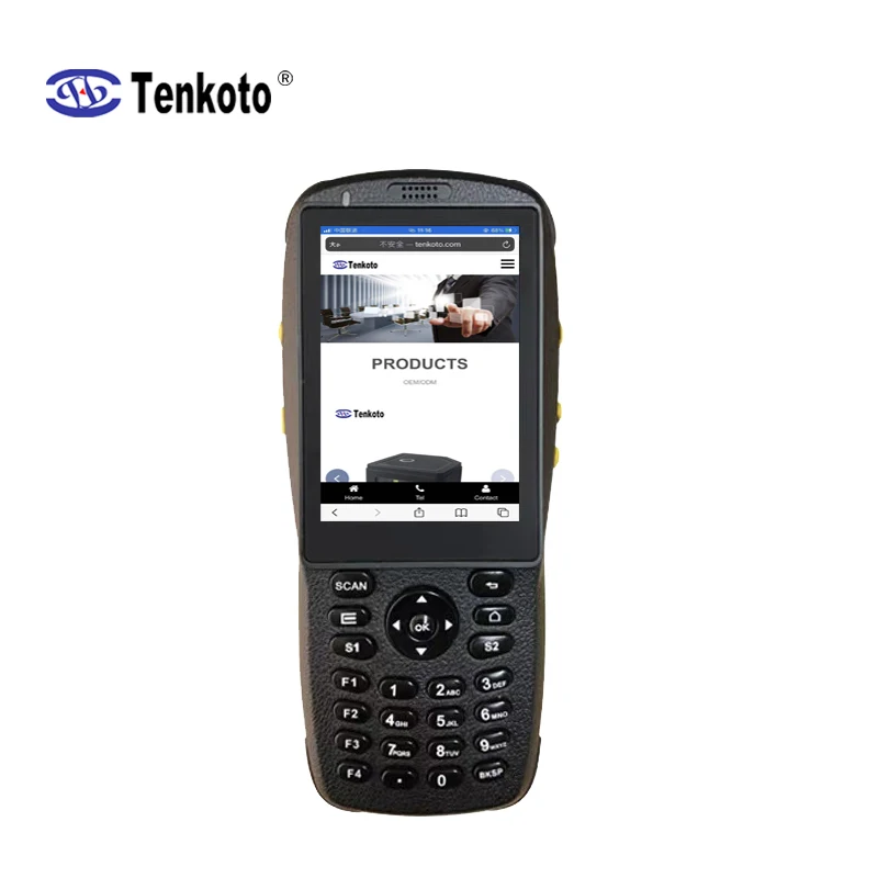 Портативный PDA Android терминальный сканер штрих кода 1D лазерный 2D QR портативный