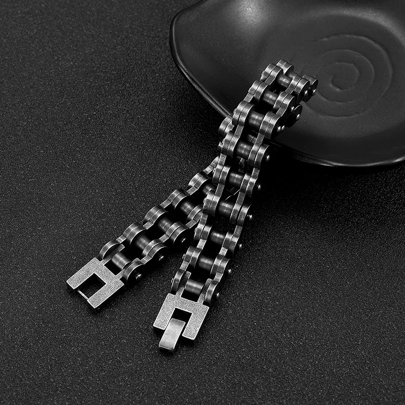 Bicycle Chain Men Bracelet Punk Rock Motorcycle Accessories Heavy Stainless Steel Jewelry Mens Bracelets For Men Wristband Gifts