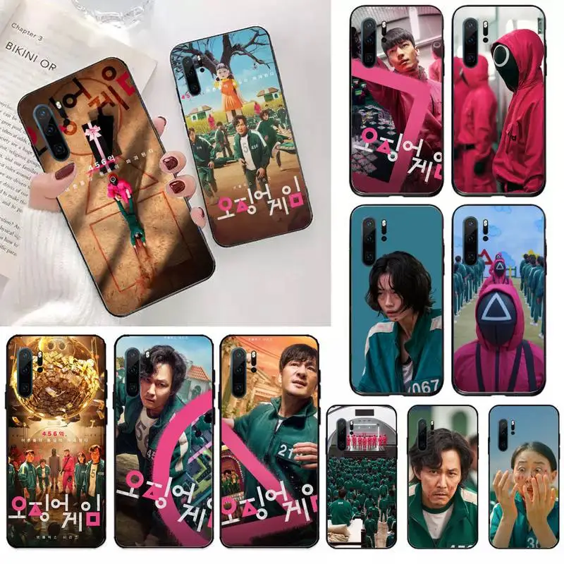 

Squid Game horror tv show Phone Case For Huawei honor Mate P 10 20 30 40 i 9 8 pro x Lite smart 2019 nova 5t