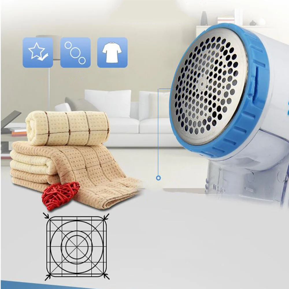 

Lint Remover Fuzz Fabric Shaver Fluff Remover for Clothes Carpet Curtain Sweater USB Charger (Blue)